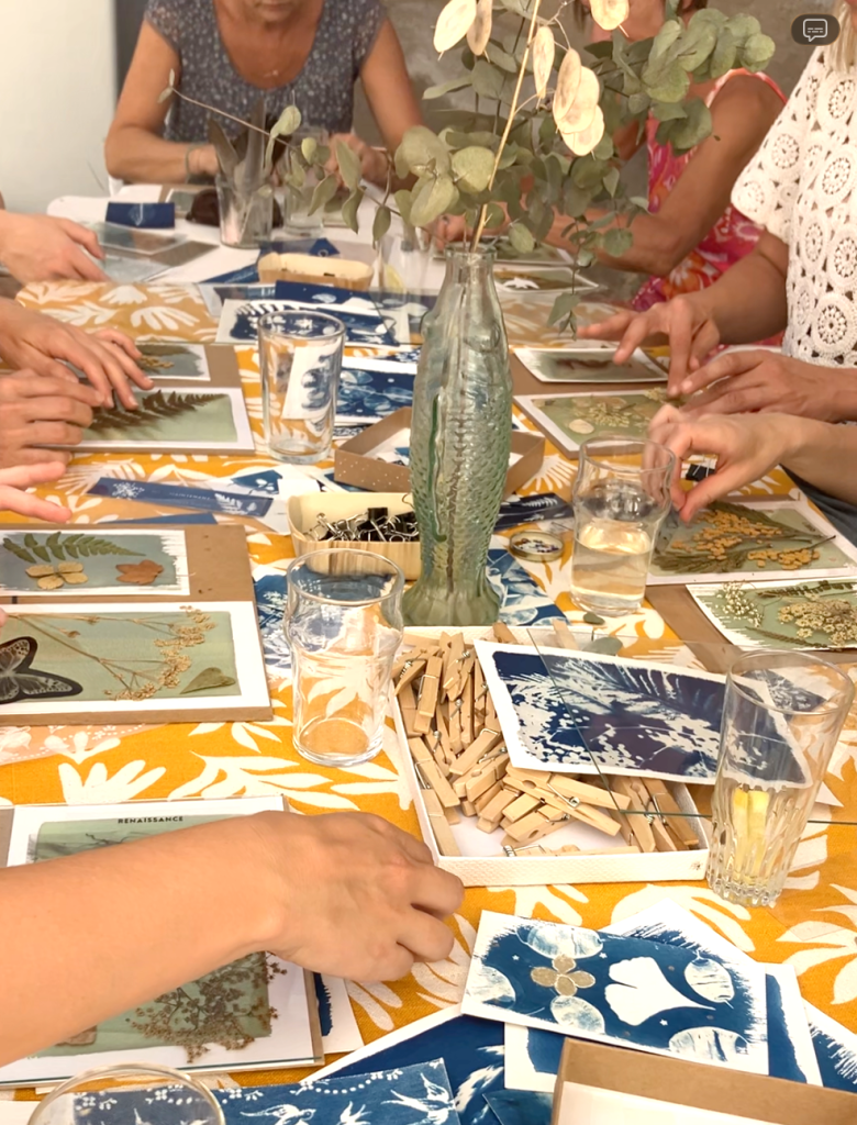 atelier cyanotype team building cyrielle grassi la fabrique utopia auvergne