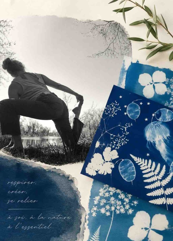 atelier yoga et cyanotype sandrine braun cyrielle grassi